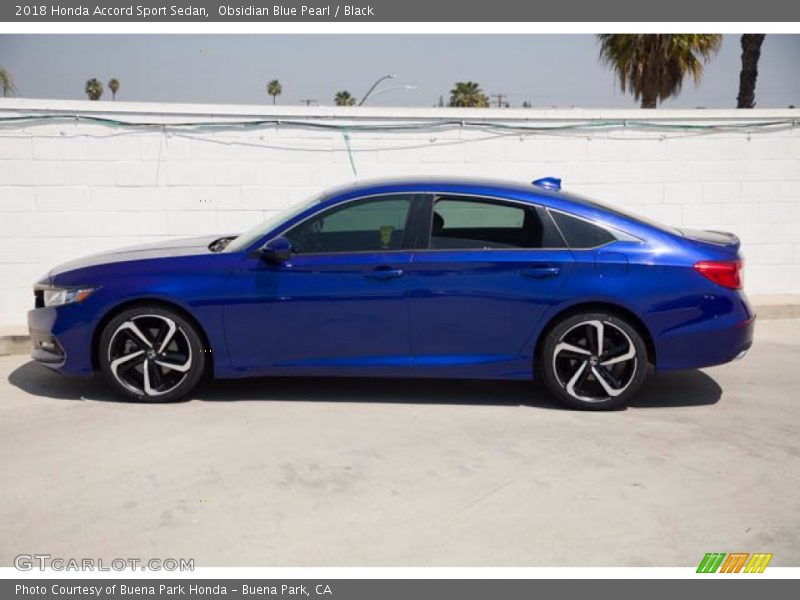 Obsidian Blue Pearl / Black 2018 Honda Accord Sport Sedan