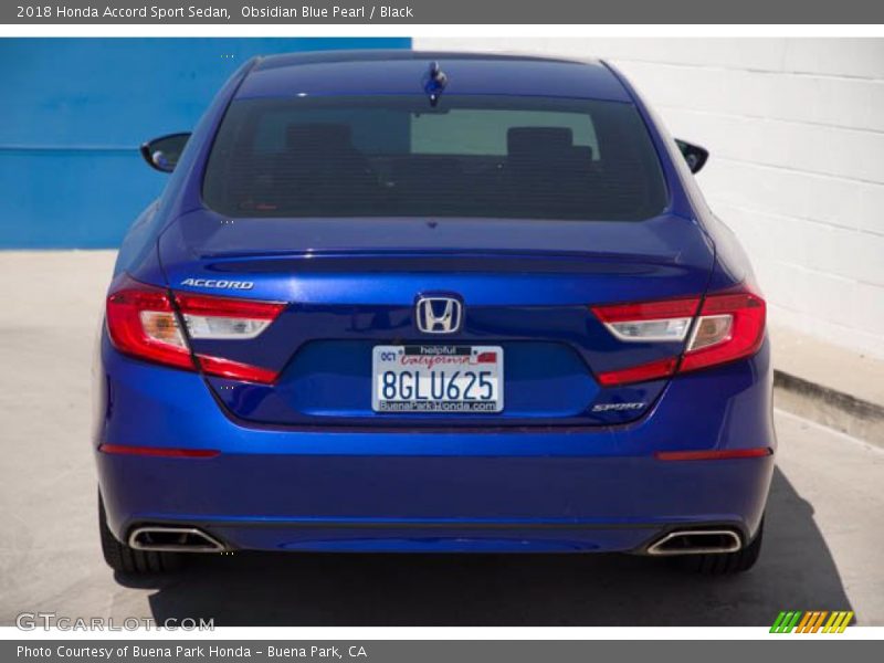 Obsidian Blue Pearl / Black 2018 Honda Accord Sport Sedan
