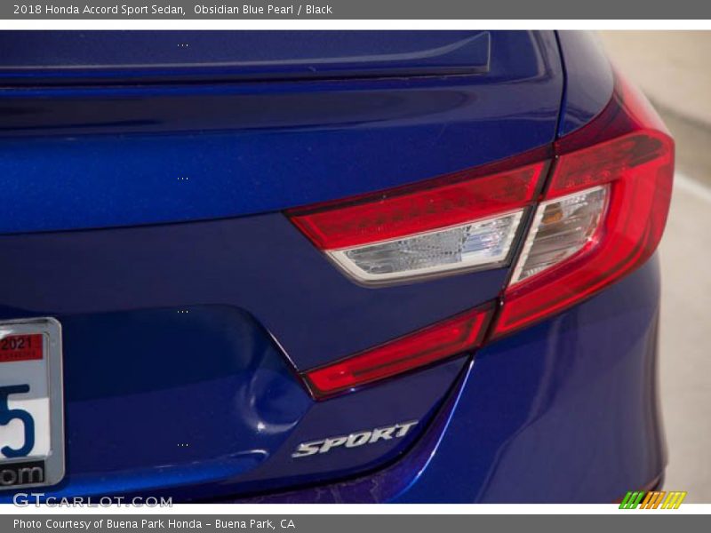 Obsidian Blue Pearl / Black 2018 Honda Accord Sport Sedan