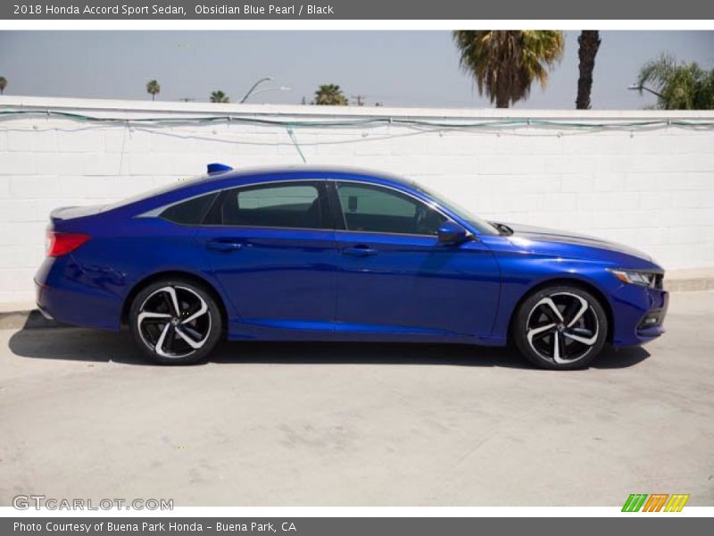 Obsidian Blue Pearl / Black 2018 Honda Accord Sport Sedan