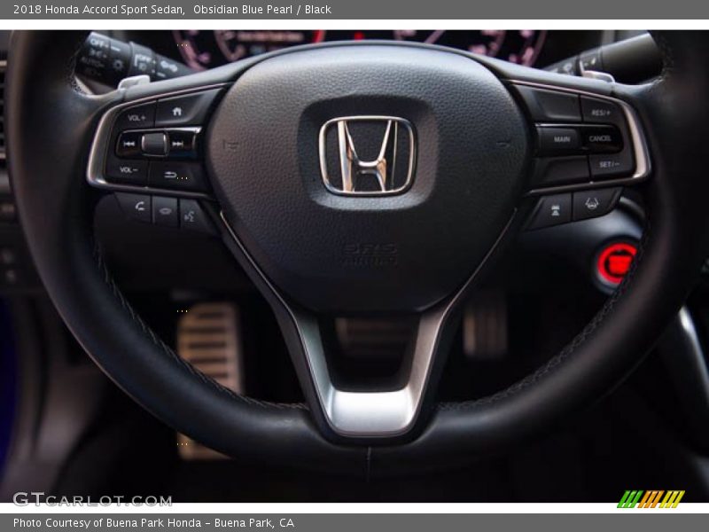 Obsidian Blue Pearl / Black 2018 Honda Accord Sport Sedan