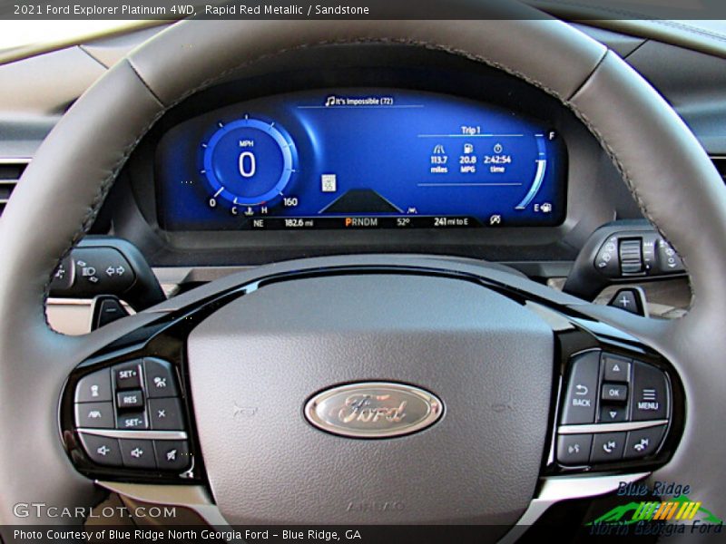 Rapid Red Metallic / Sandstone 2021 Ford Explorer Platinum 4WD