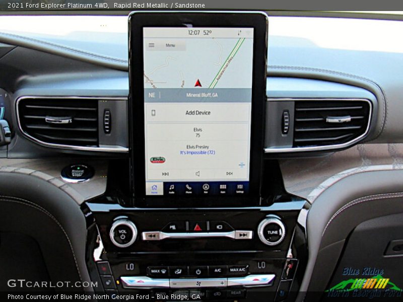 Rapid Red Metallic / Sandstone 2021 Ford Explorer Platinum 4WD