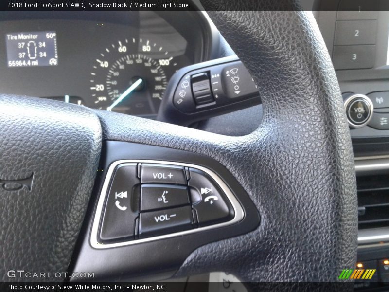 Shadow Black / Medium Light Stone 2018 Ford EcoSport S 4WD
