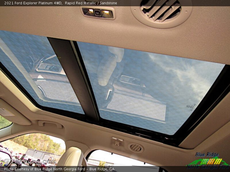 Rapid Red Metallic / Sandstone 2021 Ford Explorer Platinum 4WD