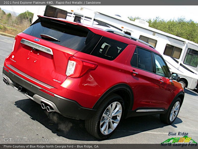 Rapid Red Metallic / Sandstone 2021 Ford Explorer Platinum 4WD