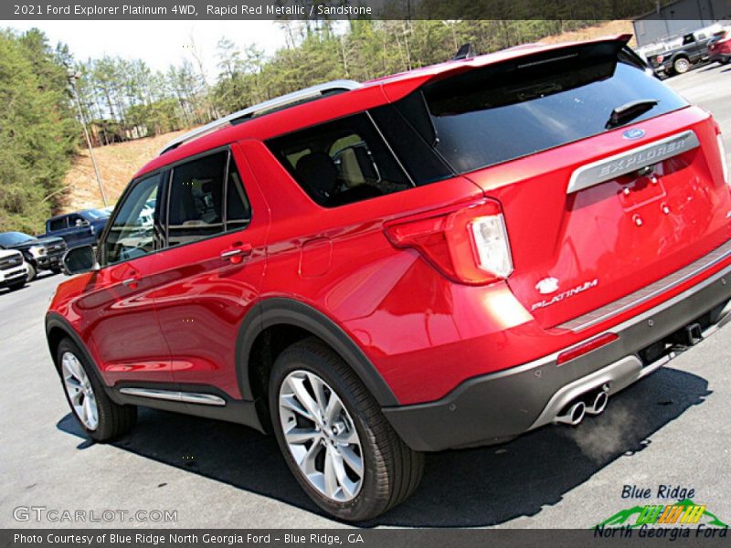 Rapid Red Metallic / Sandstone 2021 Ford Explorer Platinum 4WD