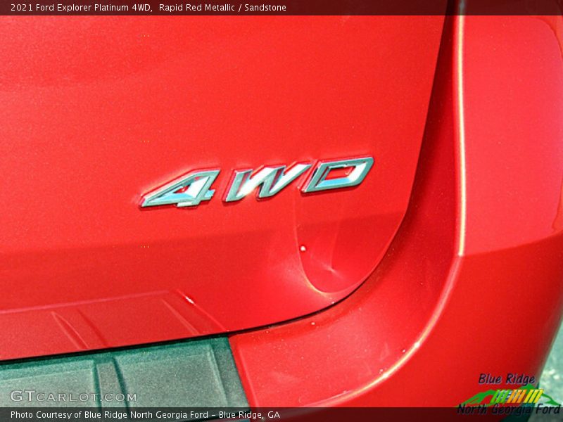 Rapid Red Metallic / Sandstone 2021 Ford Explorer Platinum 4WD