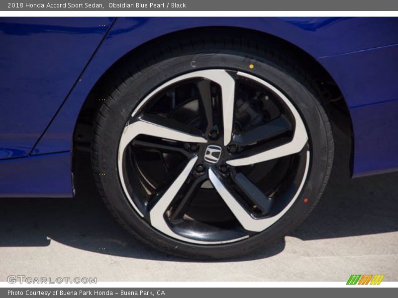 Obsidian Blue Pearl / Black 2018 Honda Accord Sport Sedan