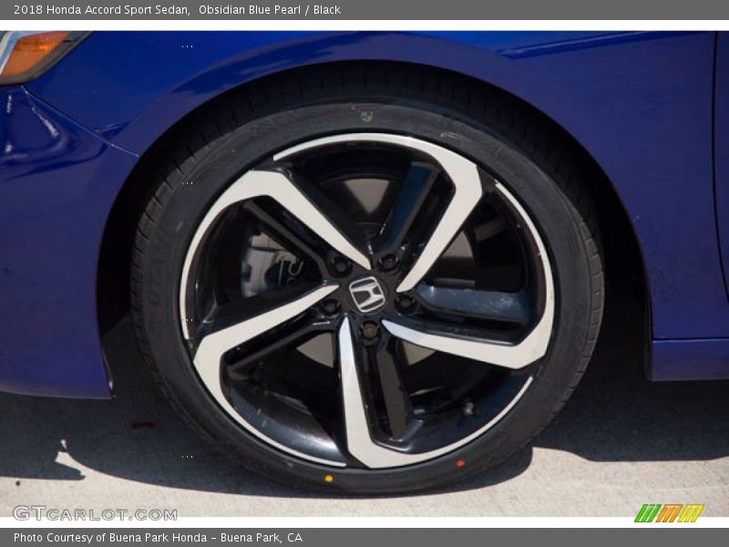 Obsidian Blue Pearl / Black 2018 Honda Accord Sport Sedan