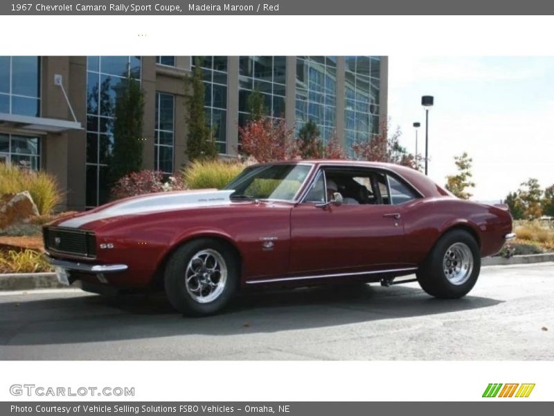 Madeira Maroon / Red 1967 Chevrolet Camaro Rally Sport Coupe