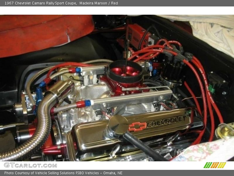 Madeira Maroon / Red 1967 Chevrolet Camaro Rally Sport Coupe