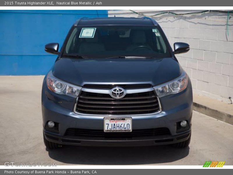 Nautical Blue Metallic / Ash 2015 Toyota Highlander XLE