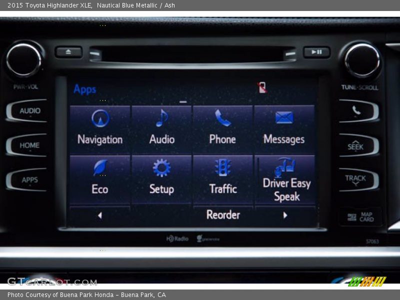 Nautical Blue Metallic / Ash 2015 Toyota Highlander XLE