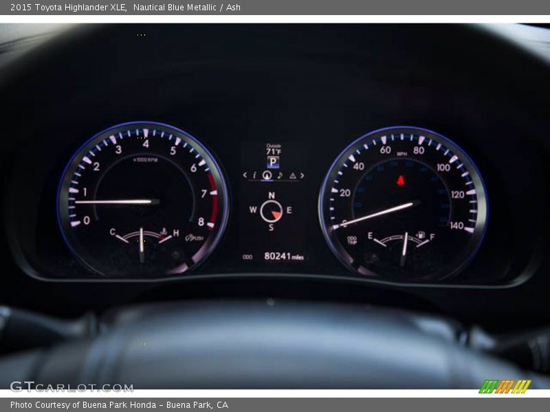 Nautical Blue Metallic / Ash 2015 Toyota Highlander XLE