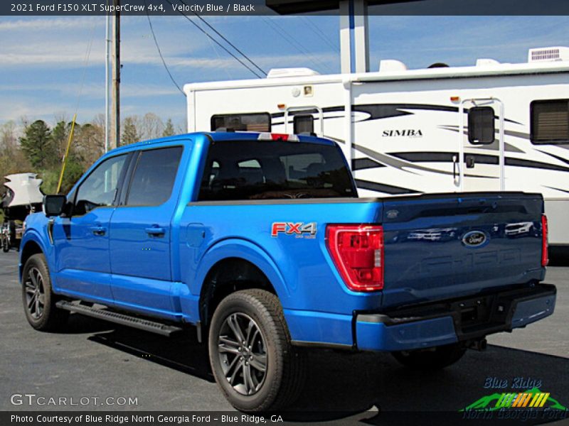 Velocity Blue / Black 2021 Ford F150 XLT SuperCrew 4x4