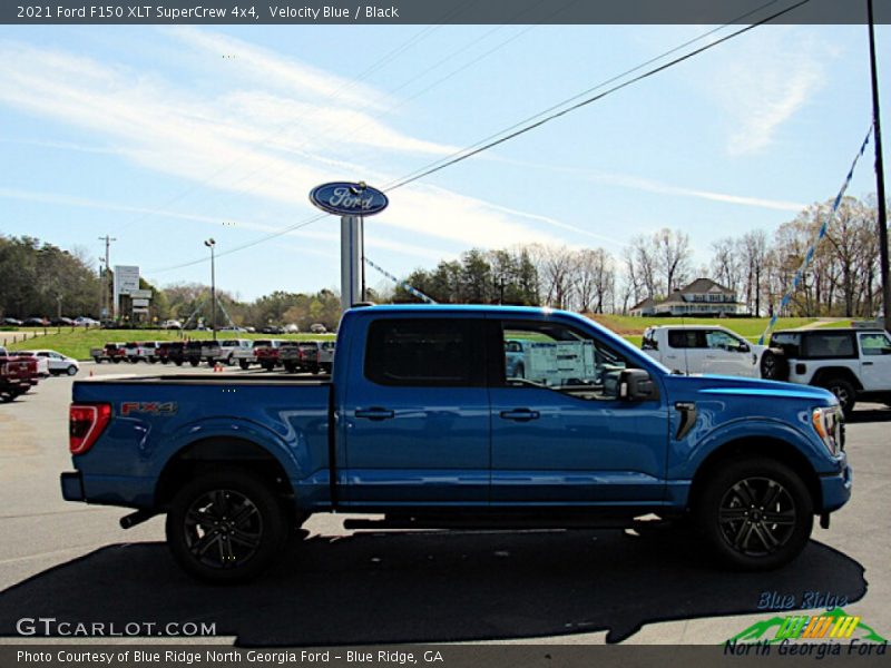 Velocity Blue / Black 2021 Ford F150 XLT SuperCrew 4x4