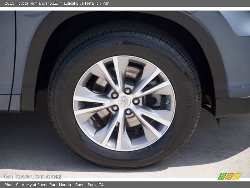 Nautical Blue Metallic / Ash 2015 Toyota Highlander XLE