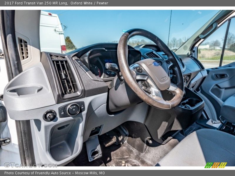 Oxford White / Pewter 2017 Ford Transit Van 250 MR Long