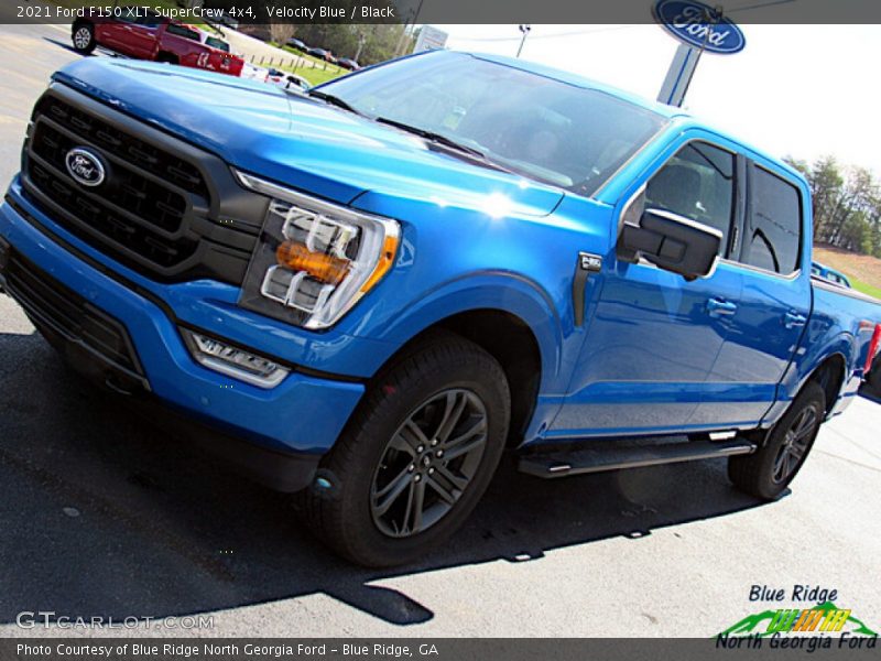 Velocity Blue / Black 2021 Ford F150 XLT SuperCrew 4x4