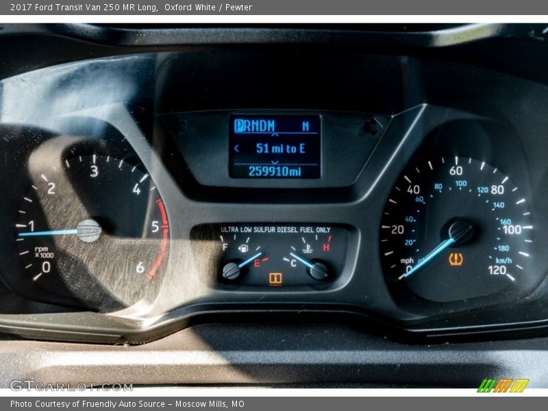 Oxford White / Pewter 2017 Ford Transit Van 250 MR Long