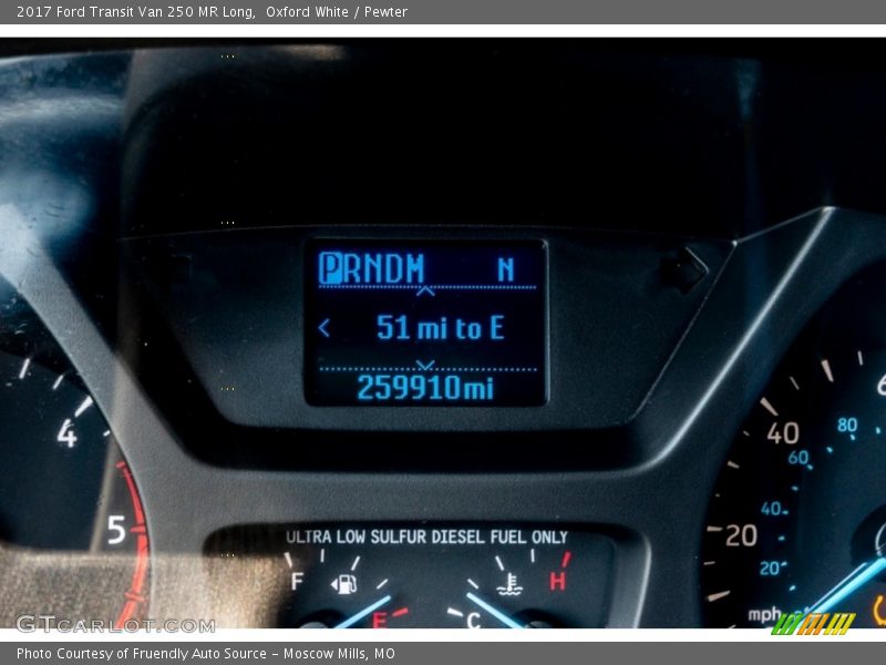 Oxford White / Pewter 2017 Ford Transit Van 250 MR Long