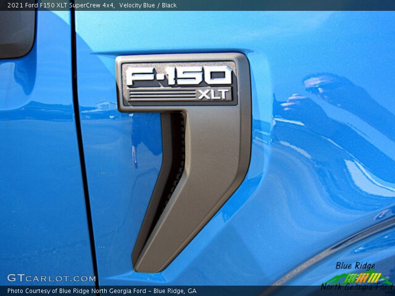 Velocity Blue / Black 2021 Ford F150 XLT SuperCrew 4x4