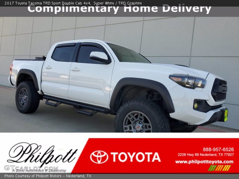 Super White / TRD Graphite 2017 Toyota Tacoma TRD Sport Double Cab 4x4