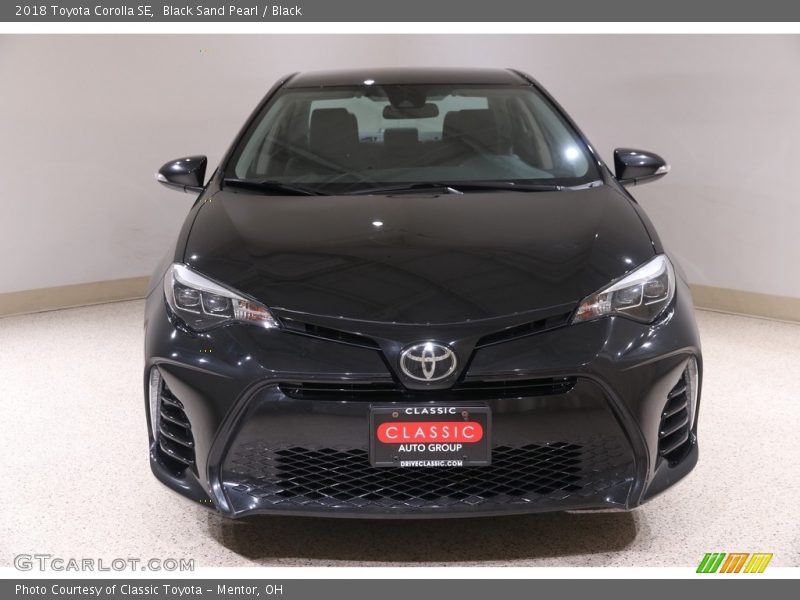 Black Sand Pearl / Black 2018 Toyota Corolla SE