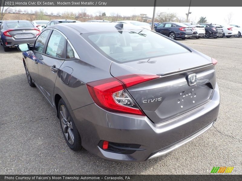Modern Steel Metallic / Gray 2021 Honda Civic EX Sedan