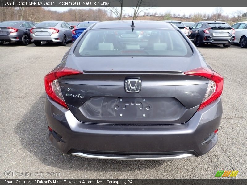 Modern Steel Metallic / Gray 2021 Honda Civic EX Sedan