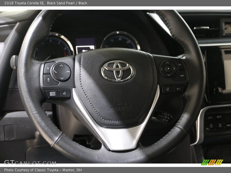 Black Sand Pearl / Black 2018 Toyota Corolla SE