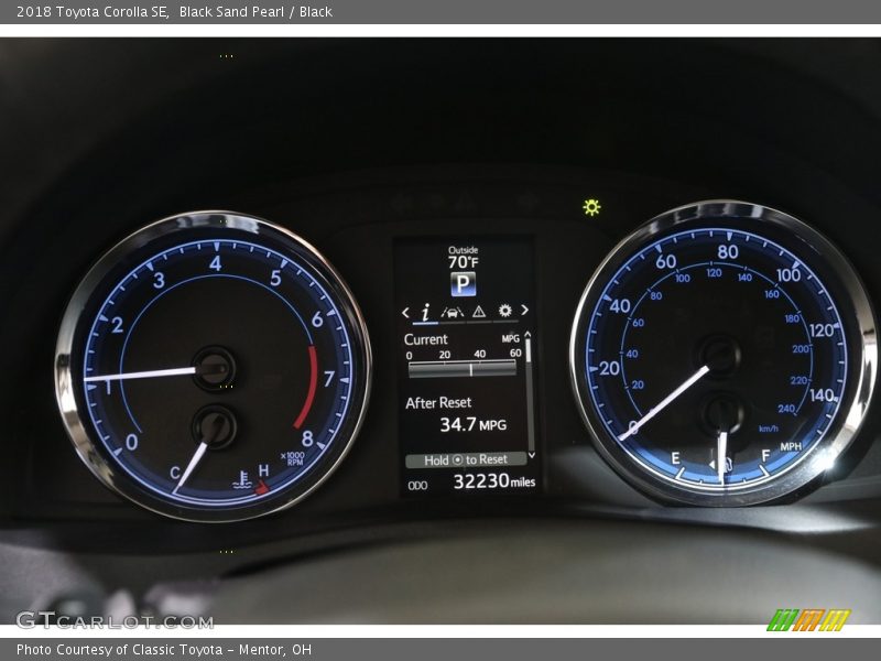 Black Sand Pearl / Black 2018 Toyota Corolla SE