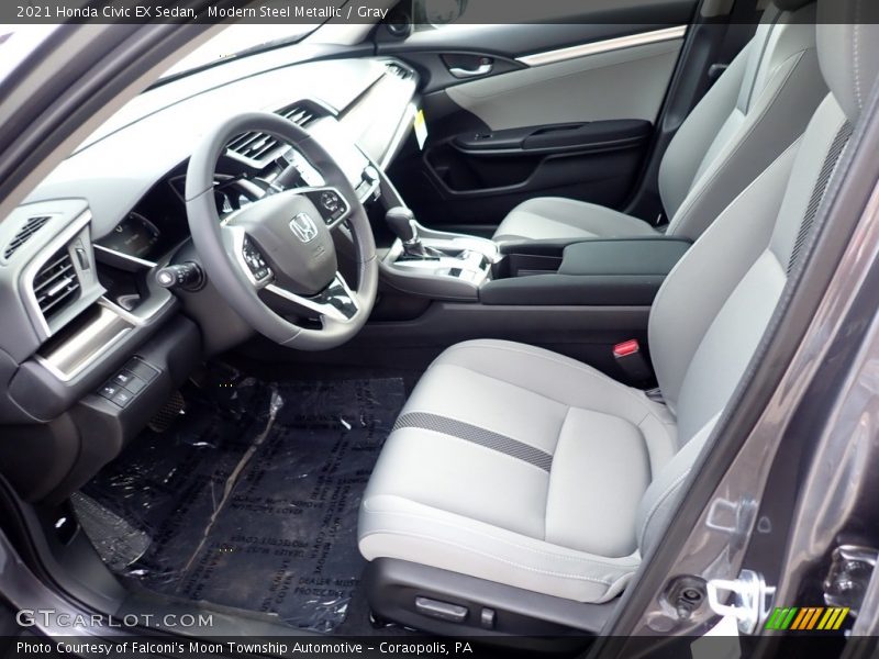 Modern Steel Metallic / Gray 2021 Honda Civic EX Sedan