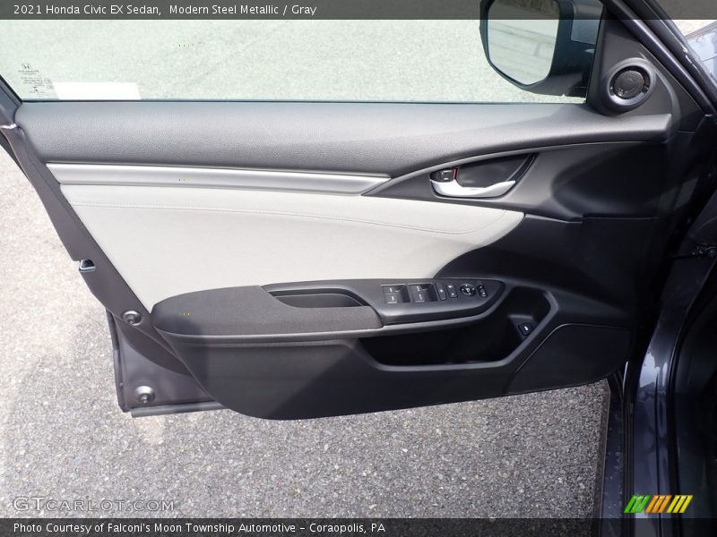 Modern Steel Metallic / Gray 2021 Honda Civic EX Sedan