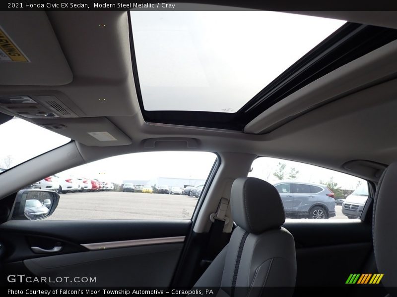 Modern Steel Metallic / Gray 2021 Honda Civic EX Sedan