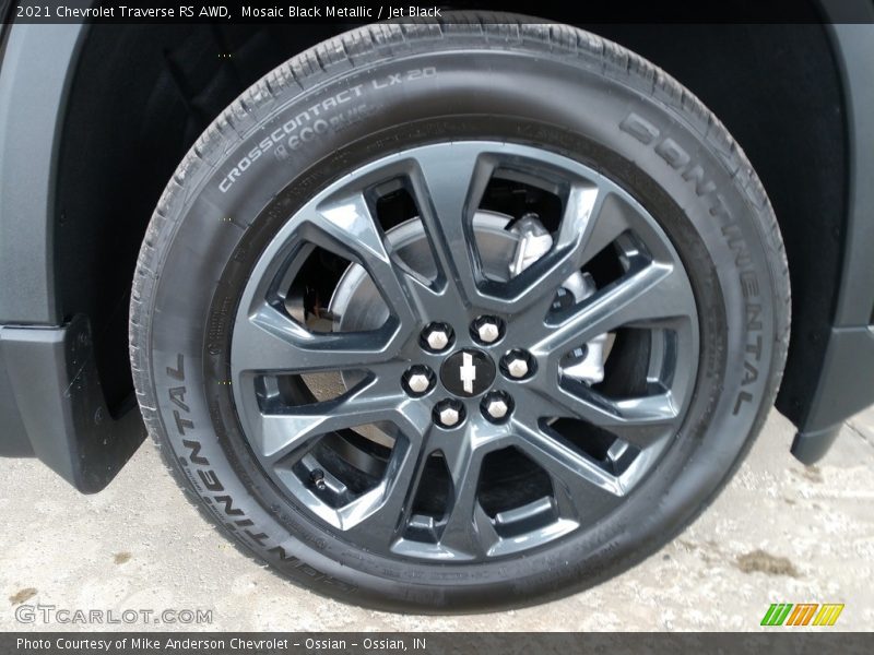 Mosaic Black Metallic / Jet Black 2021 Chevrolet Traverse RS AWD