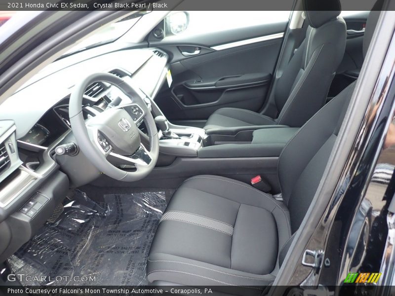 Crystal Black Pearl / Black 2021 Honda Civic EX Sedan