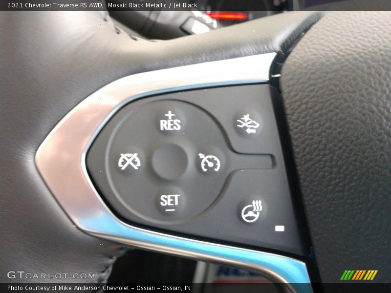 Mosaic Black Metallic / Jet Black 2021 Chevrolet Traverse RS AWD