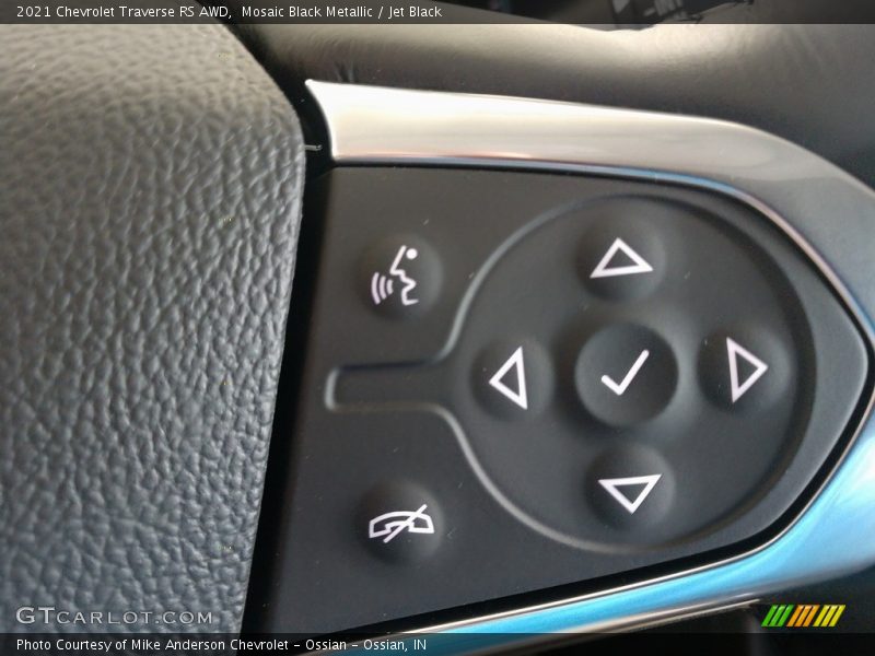 Mosaic Black Metallic / Jet Black 2021 Chevrolet Traverse RS AWD