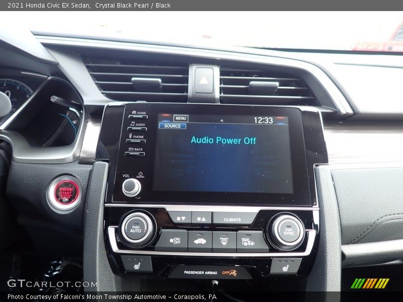 Crystal Black Pearl / Black 2021 Honda Civic EX Sedan