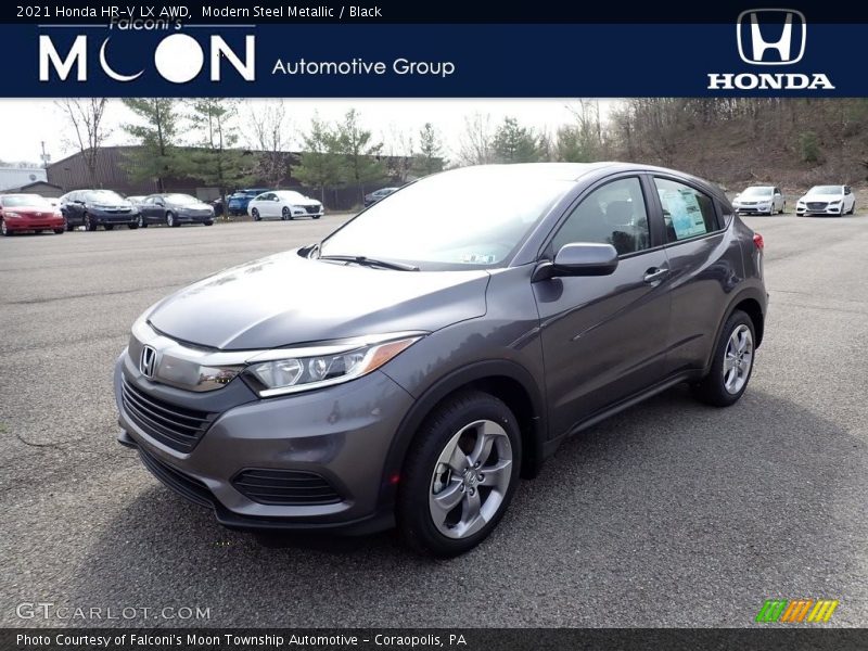 Modern Steel Metallic / Black 2021 Honda HR-V LX AWD