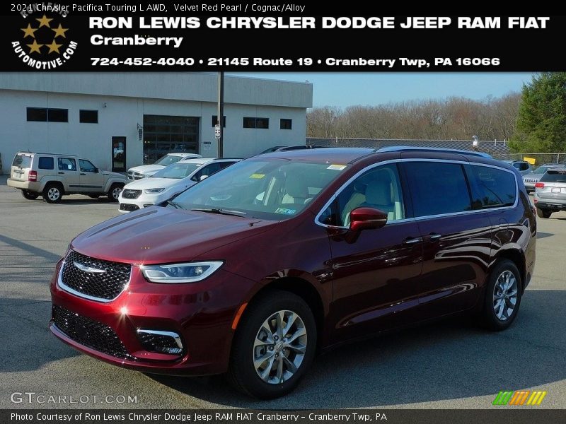 Velvet Red Pearl / Cognac/Alloy 2021 Chrysler Pacifica Touring L AWD