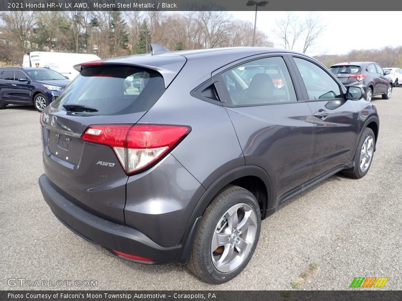 Modern Steel Metallic / Black 2021 Honda HR-V LX AWD