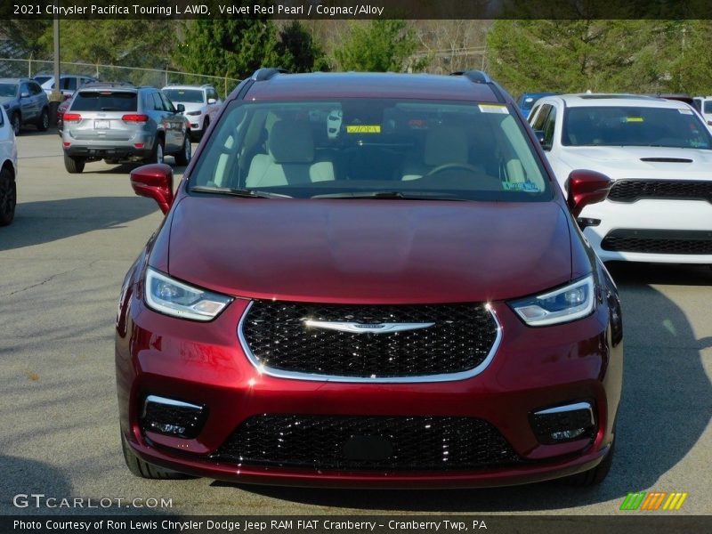 Velvet Red Pearl / Cognac/Alloy 2021 Chrysler Pacifica Touring L AWD