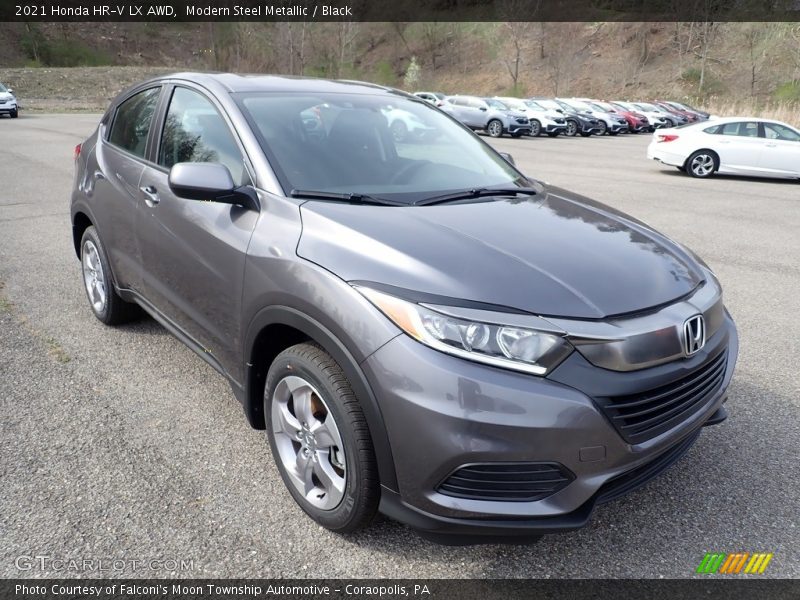 Modern Steel Metallic / Black 2021 Honda HR-V LX AWD