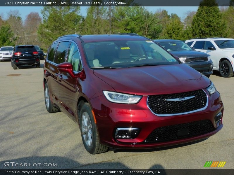 Velvet Red Pearl / Cognac/Alloy 2021 Chrysler Pacifica Touring L AWD