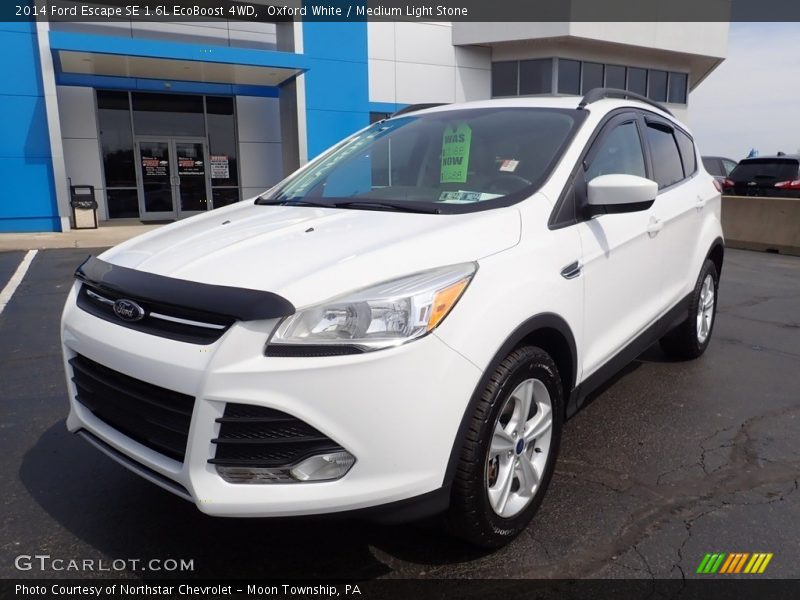 Oxford White / Medium Light Stone 2014 Ford Escape SE 1.6L EcoBoost 4WD