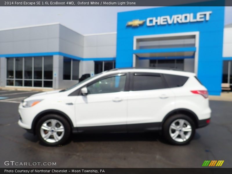 Oxford White / Medium Light Stone 2014 Ford Escape SE 1.6L EcoBoost 4WD