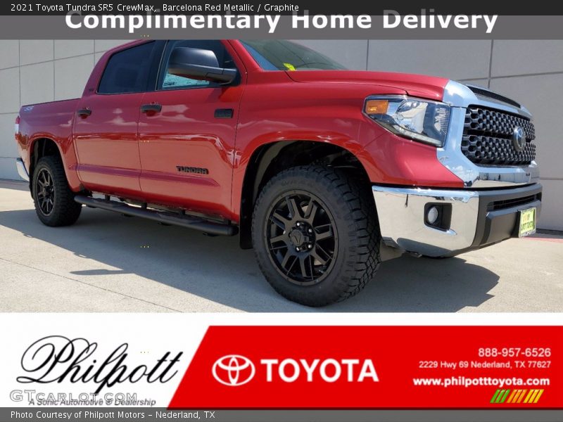 Barcelona Red Metallic / Graphite 2021 Toyota Tundra SR5 CrewMax